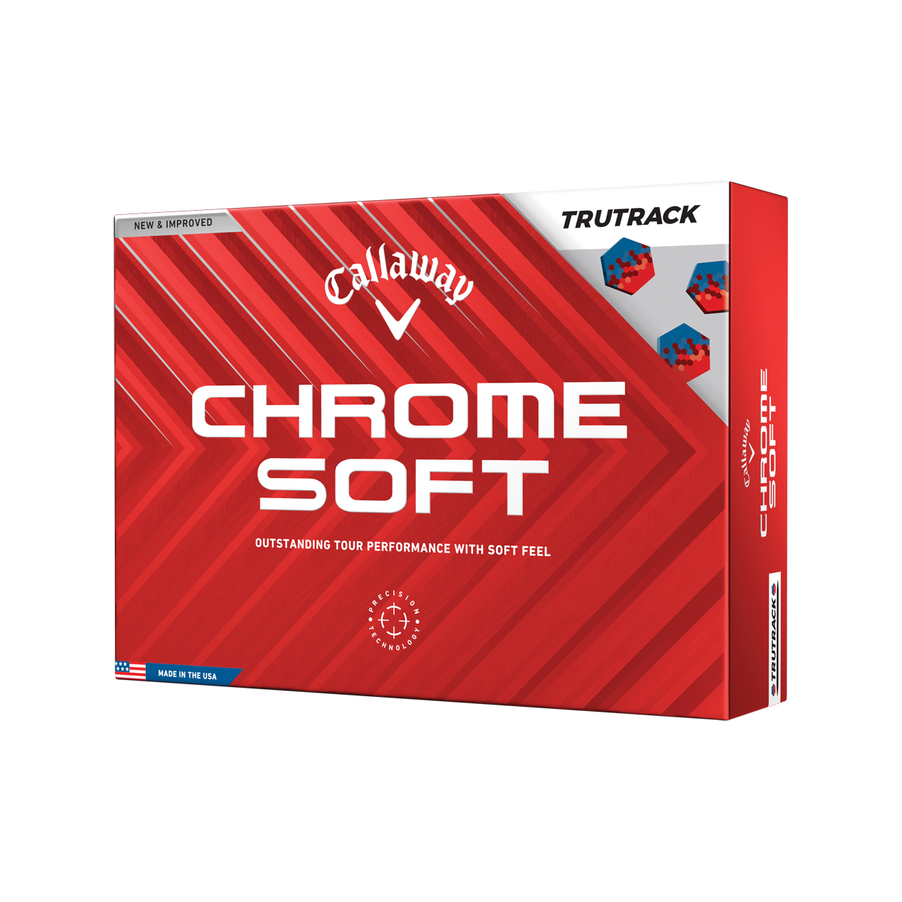 Chrome Soft, Bälle 3-Pack - blue_red_tru_track