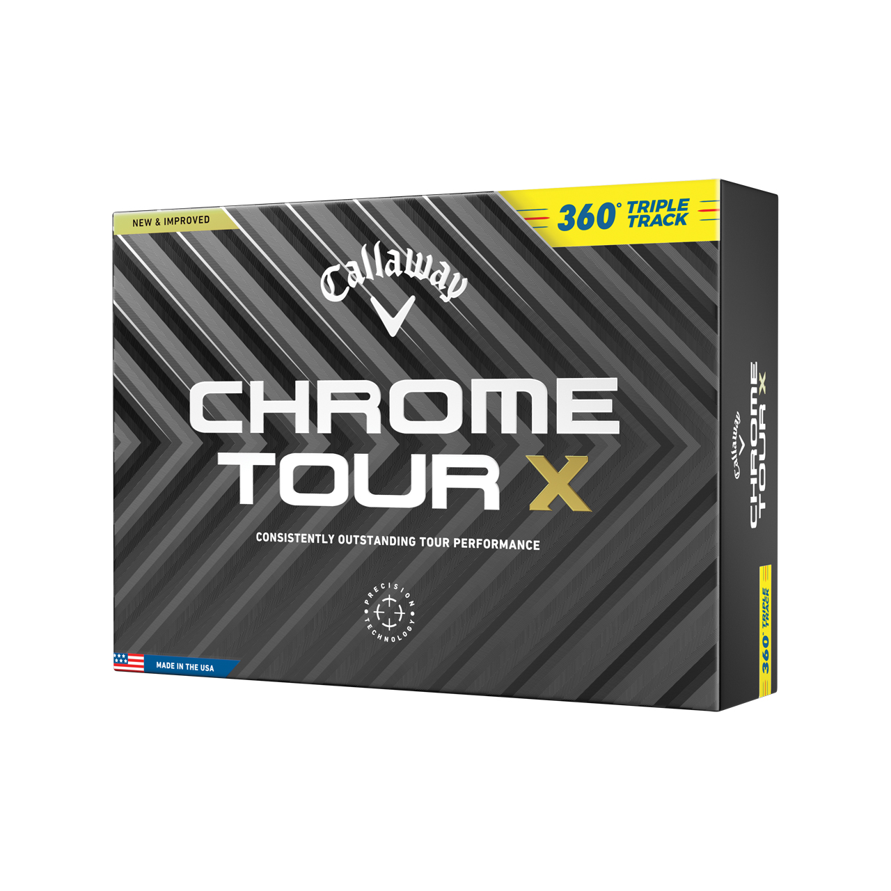 Chrome Tour X, Bälle 3-Pack - yellow_360_triple_track
