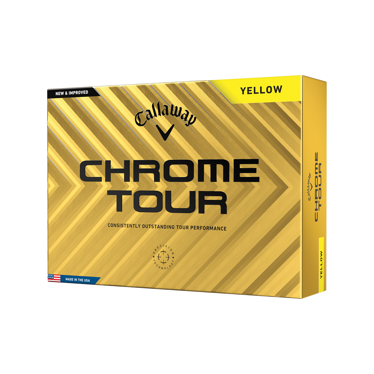 Chrome Tour, Bälle 3-Pack - yellow