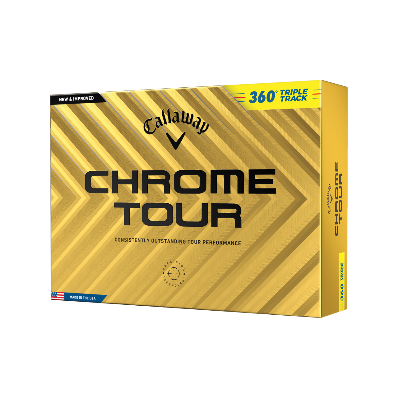 Chrome Tour, Bälle 3-Pack - yellow_360_triple_track