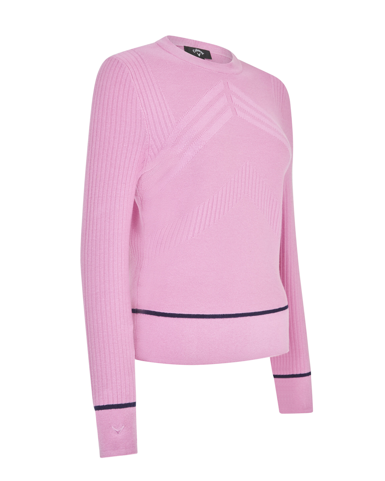 Chev With Tipping, Pullover, Damen - orchid