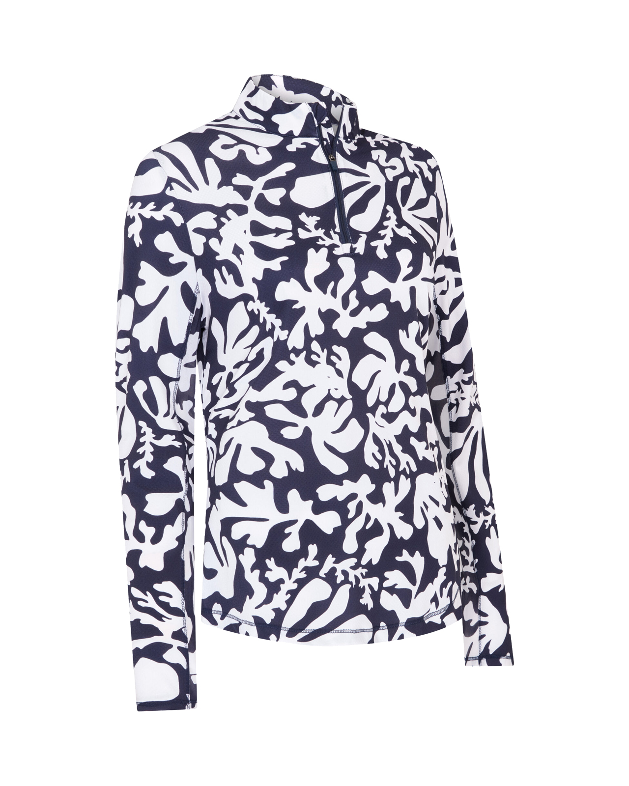 Abstract Floral Sun Protection, Pullover, Damen - peacoat