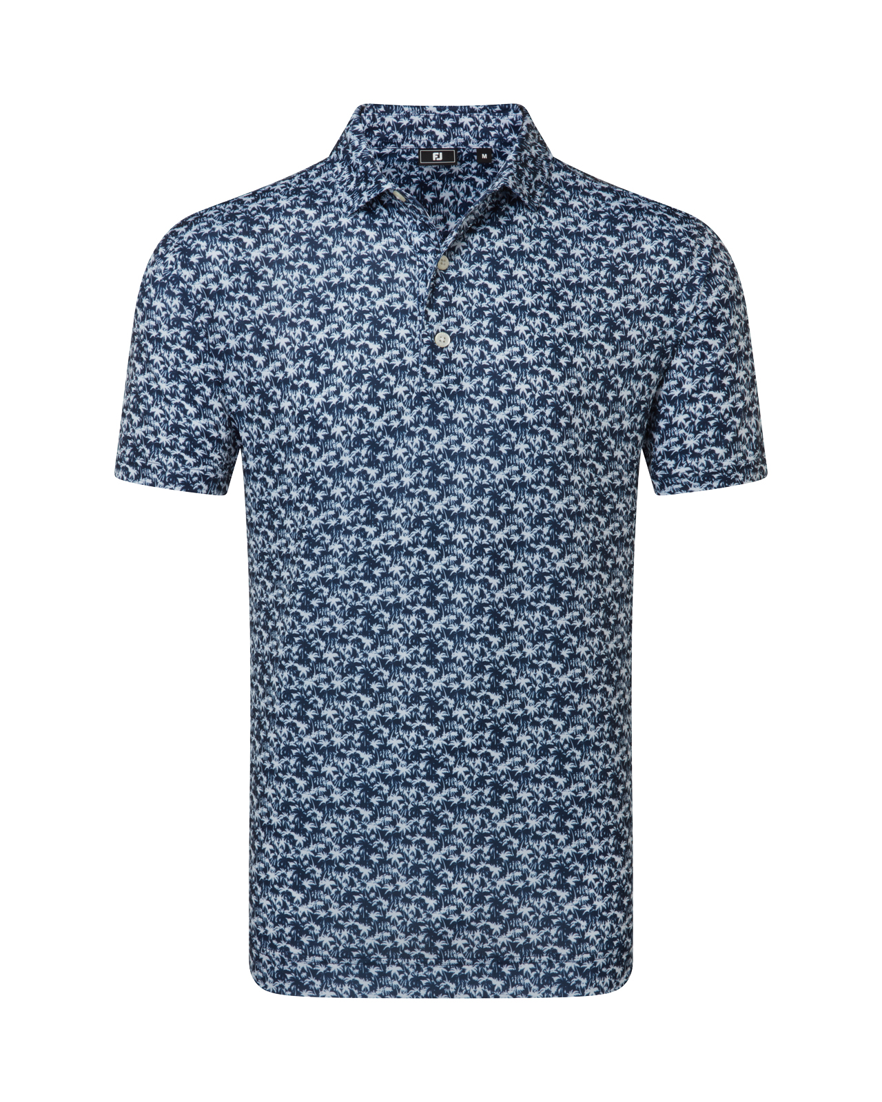 Hidden Palm Print, Polo, Herren - navy_white
