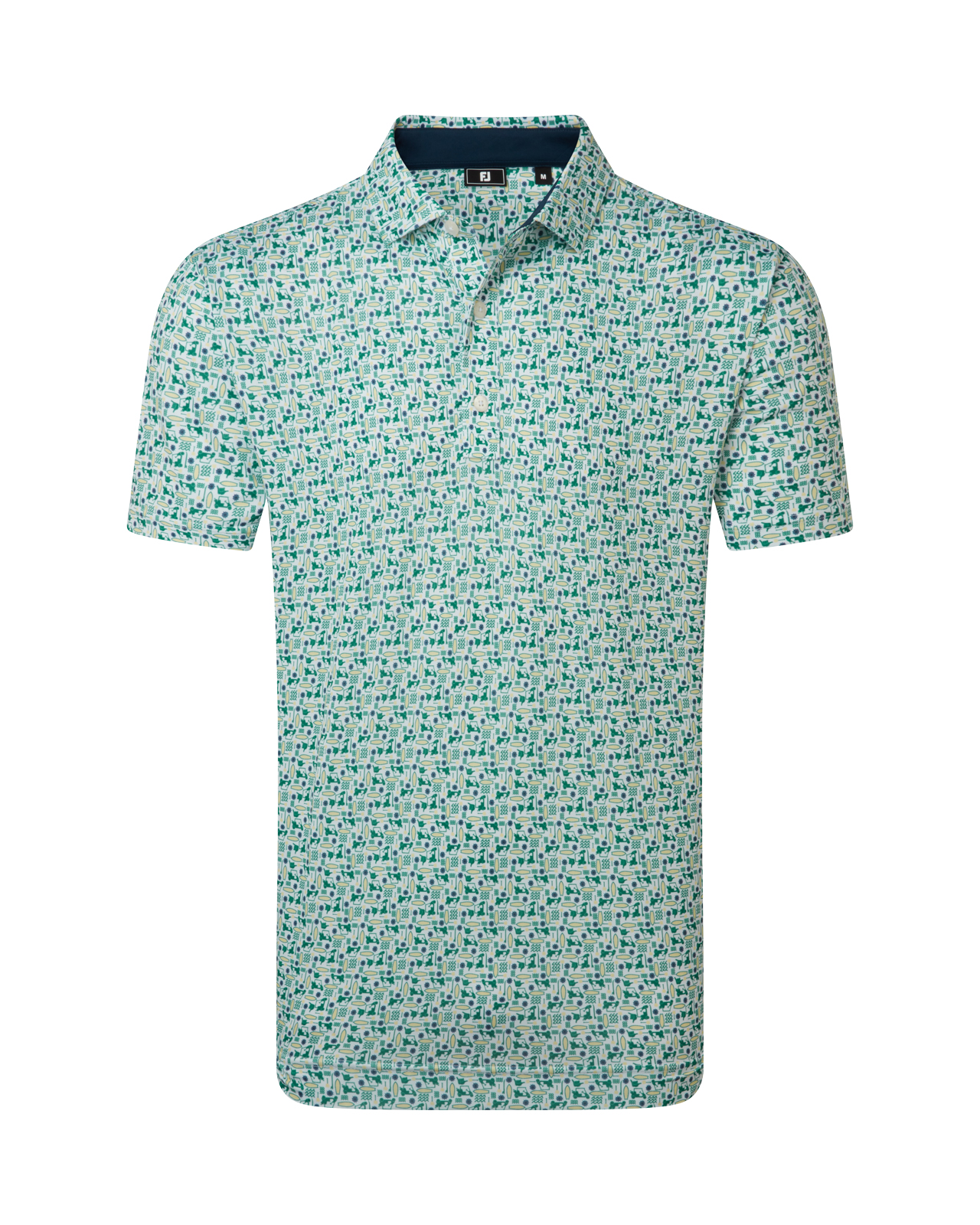 Surfs Up Print, Polo, Herren - green_white_sun_navy