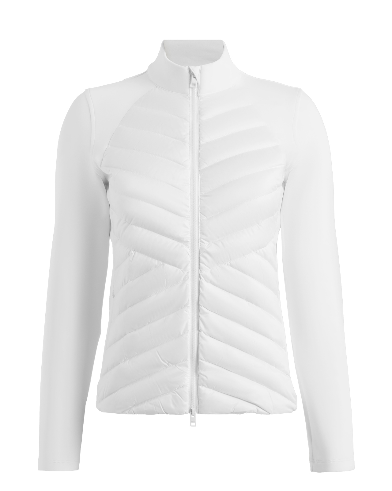 V-Down Quilted Hybrid, Jacke, Damen - chalk_white