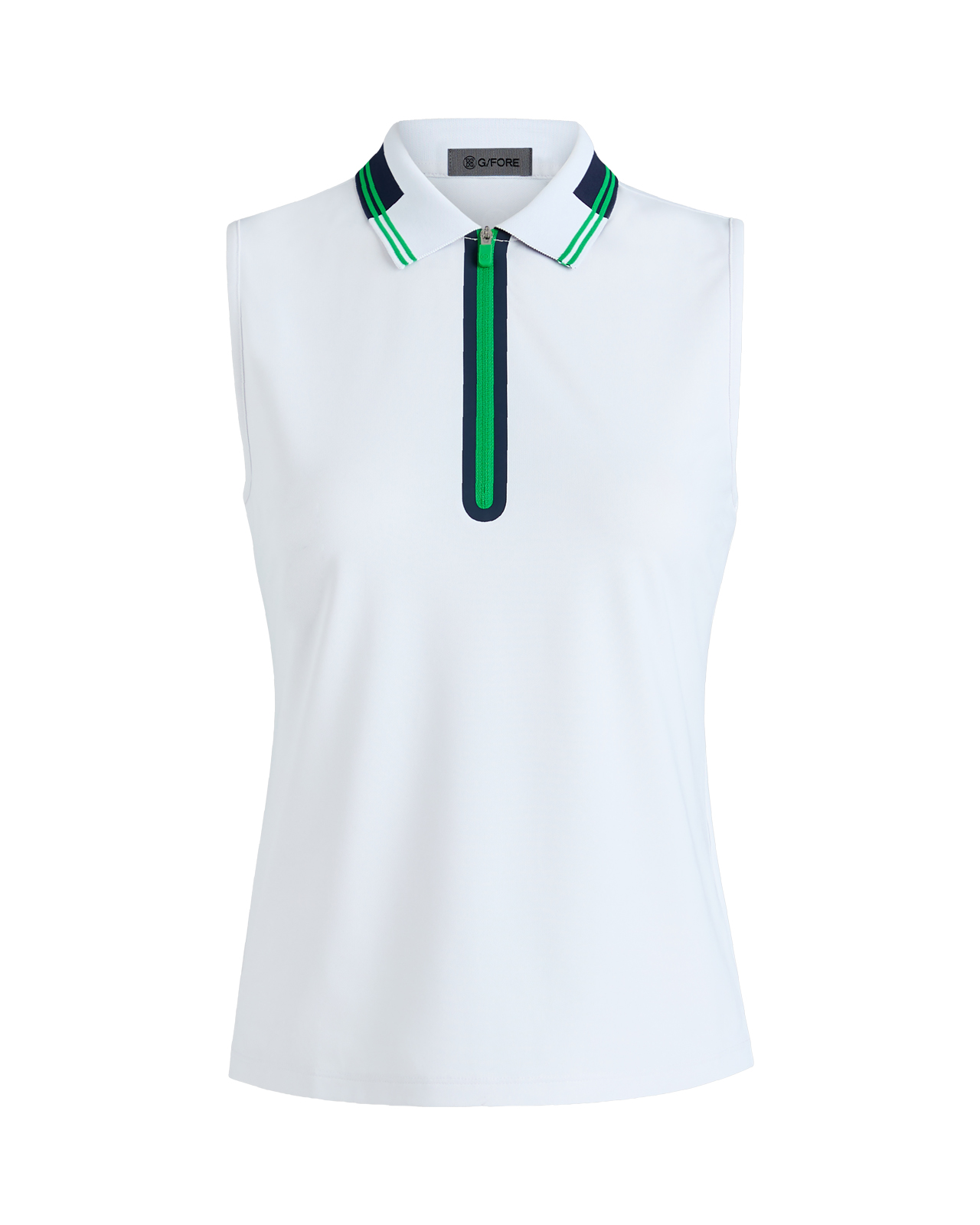 Contrast Tech, Ärmelloses Polo, Damen - snow