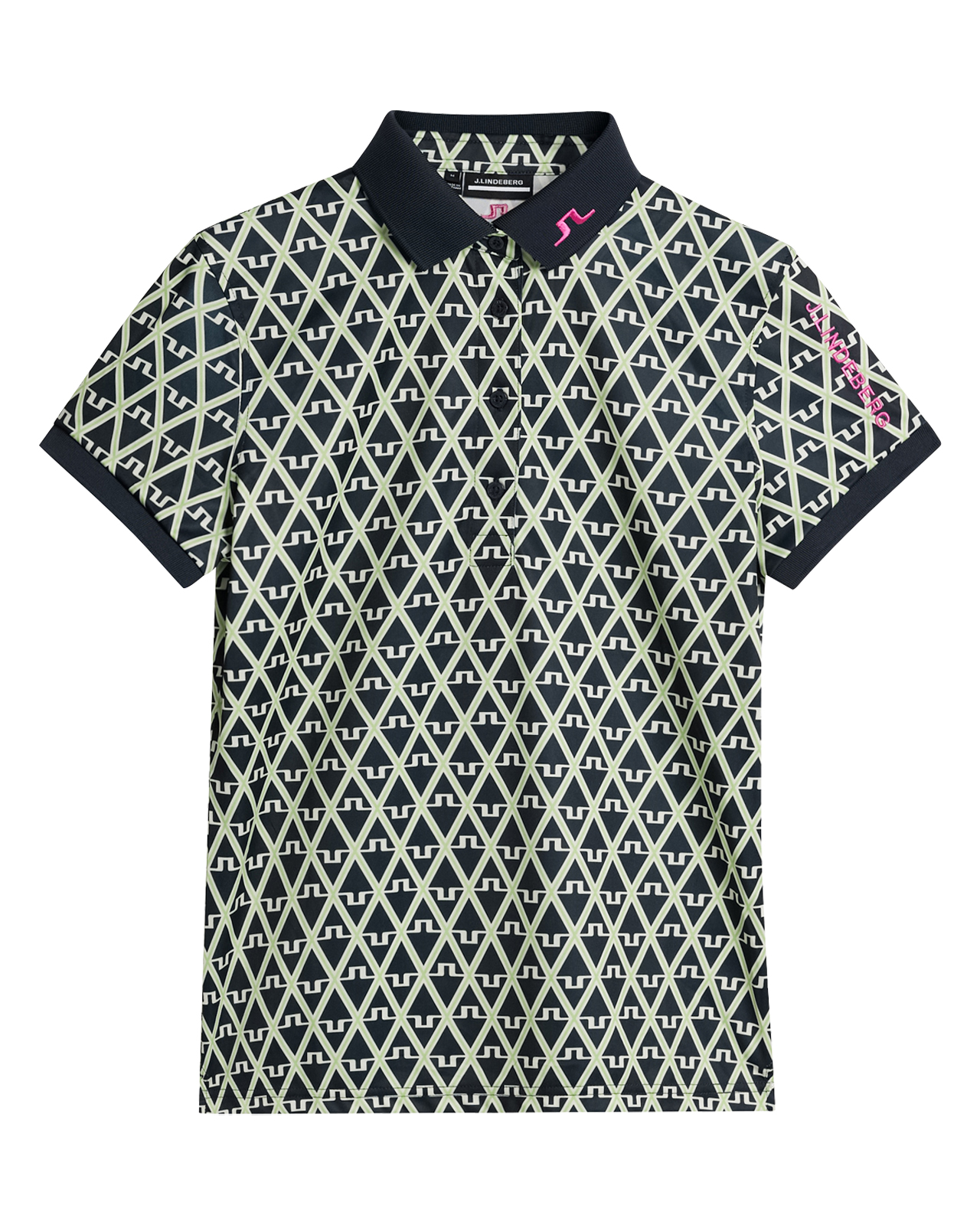 Tour Tech Print, Polo, Damen - geo_jl_navy