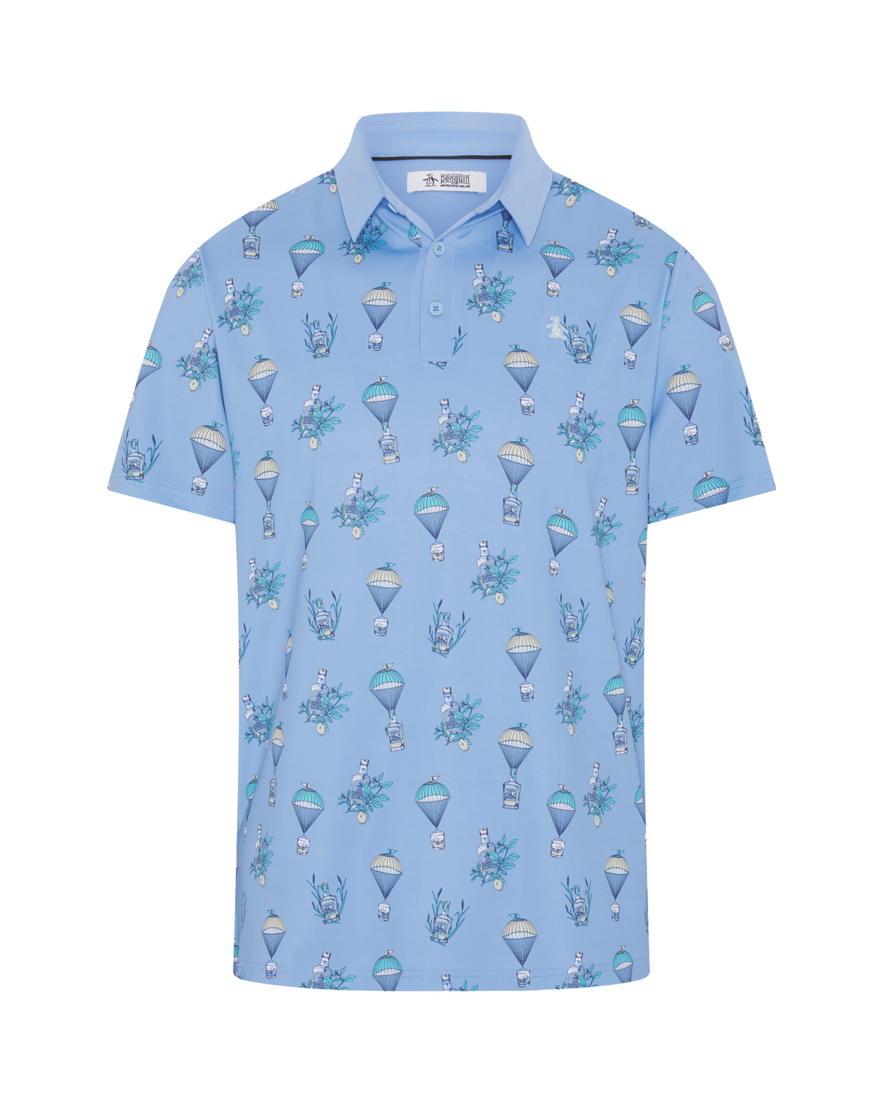 Petes Botanical Drink, Polo, Herren - baby_blue_jay