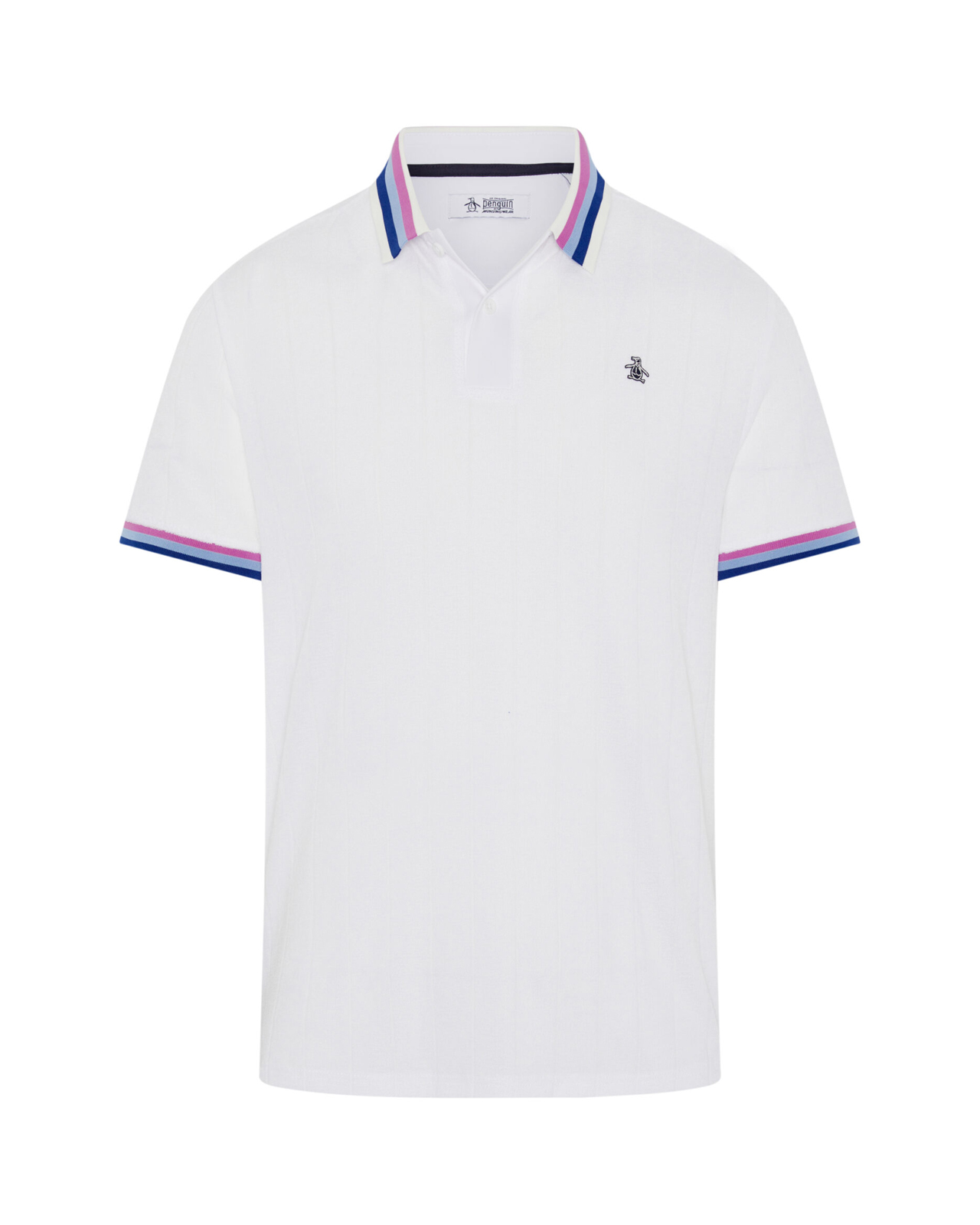 Ribbed Blocking, Polo, Herren - bright_white