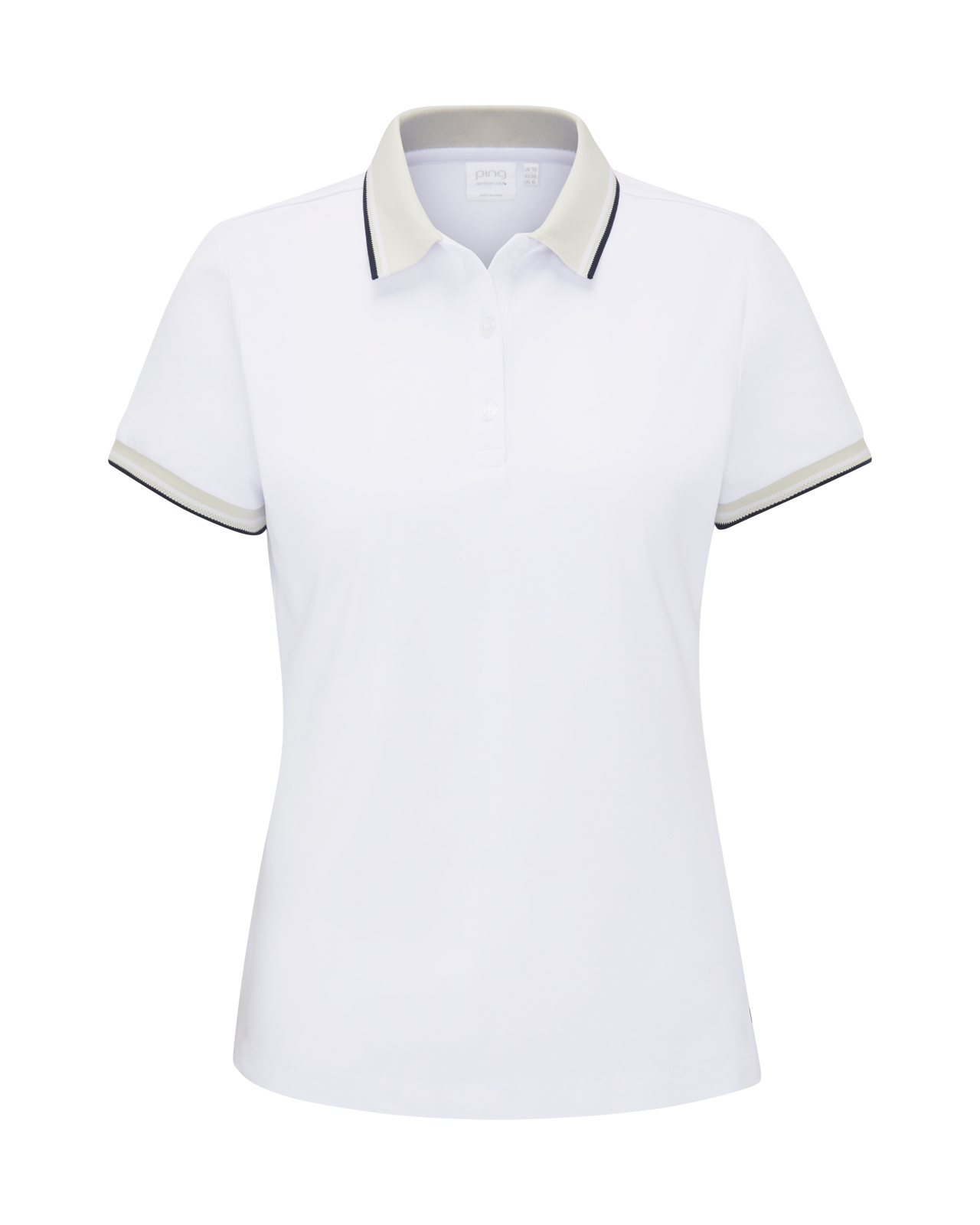 Viviana, Polo, Damen - white_pebble