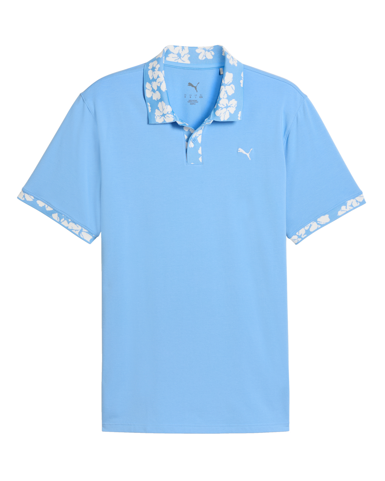 Modalon Floral Rib, Polo, Herren - team_light_blue_warm_white
