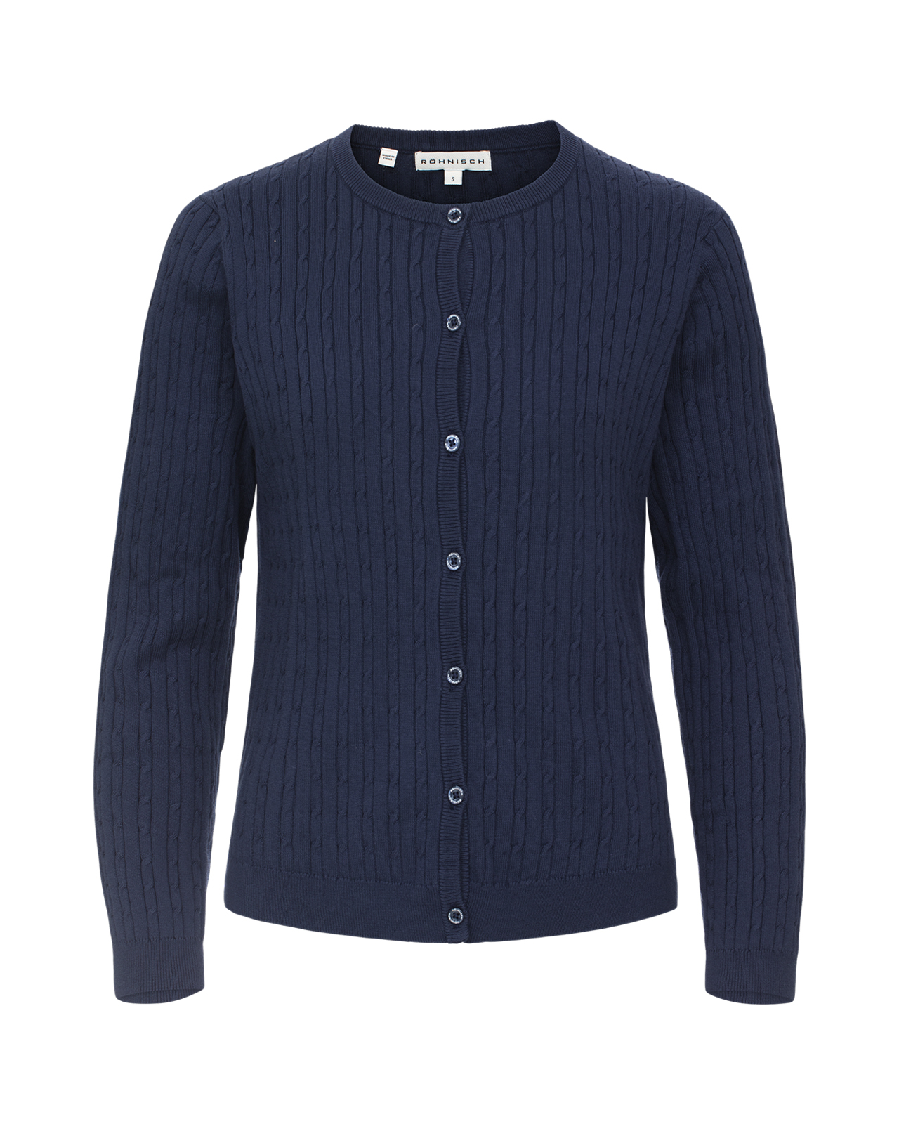 Classic Cable, Strickjacke, Damen - navy