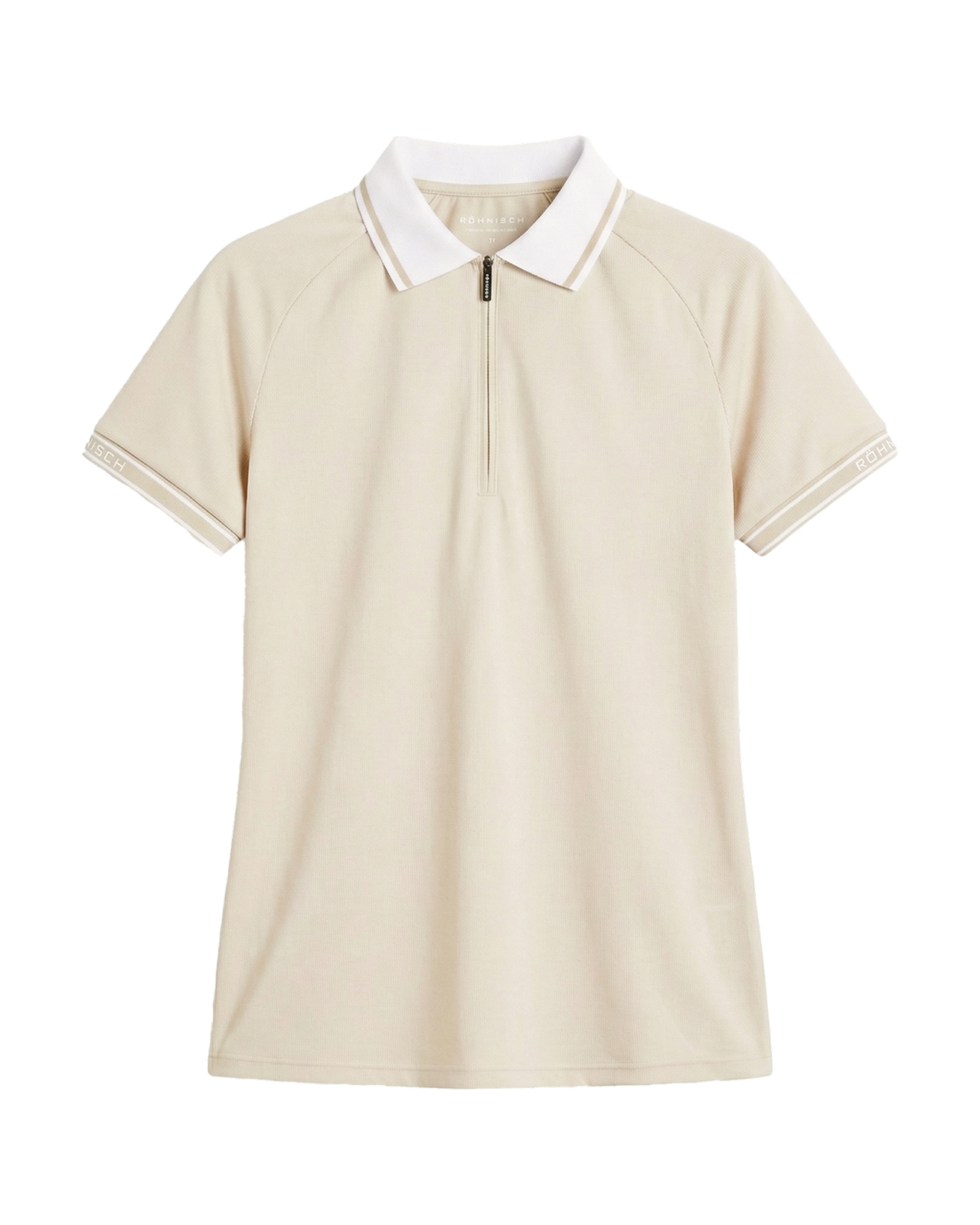 Rib, Polo, Damen - oatmeal