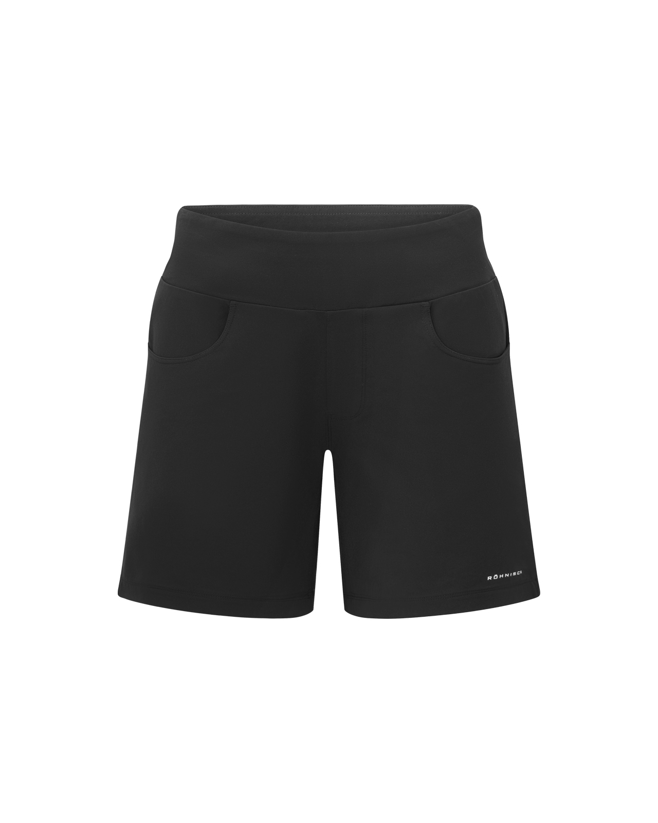 Twill Stretch Pull on, Shorts, Damen - black