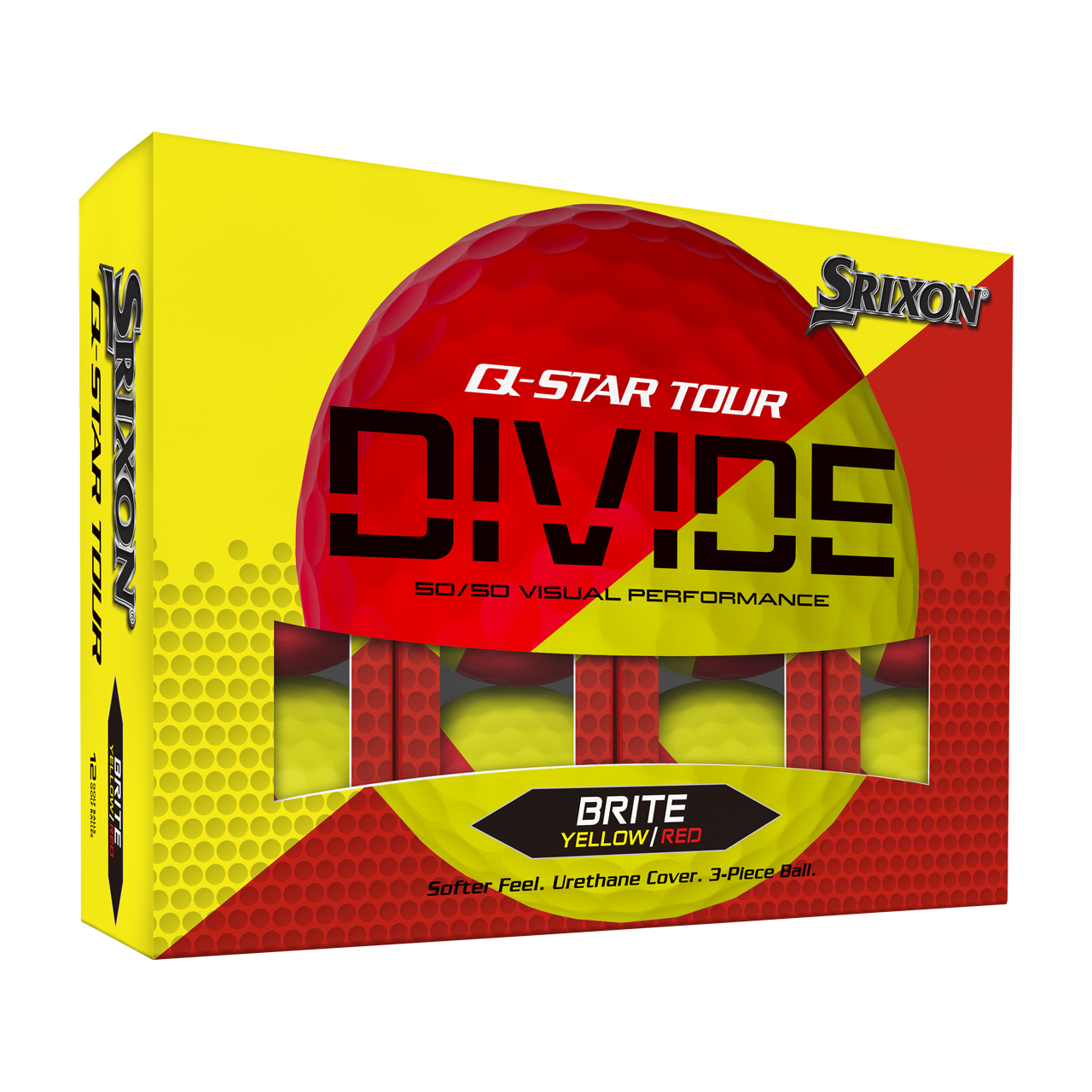 Q-Star Tour Divide 2, Bälle 3-Pack - yellow_red