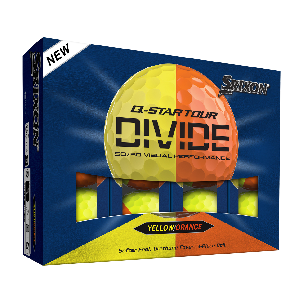Q-Star Tour Divide, Bälle 3-Pack - yellow_orange