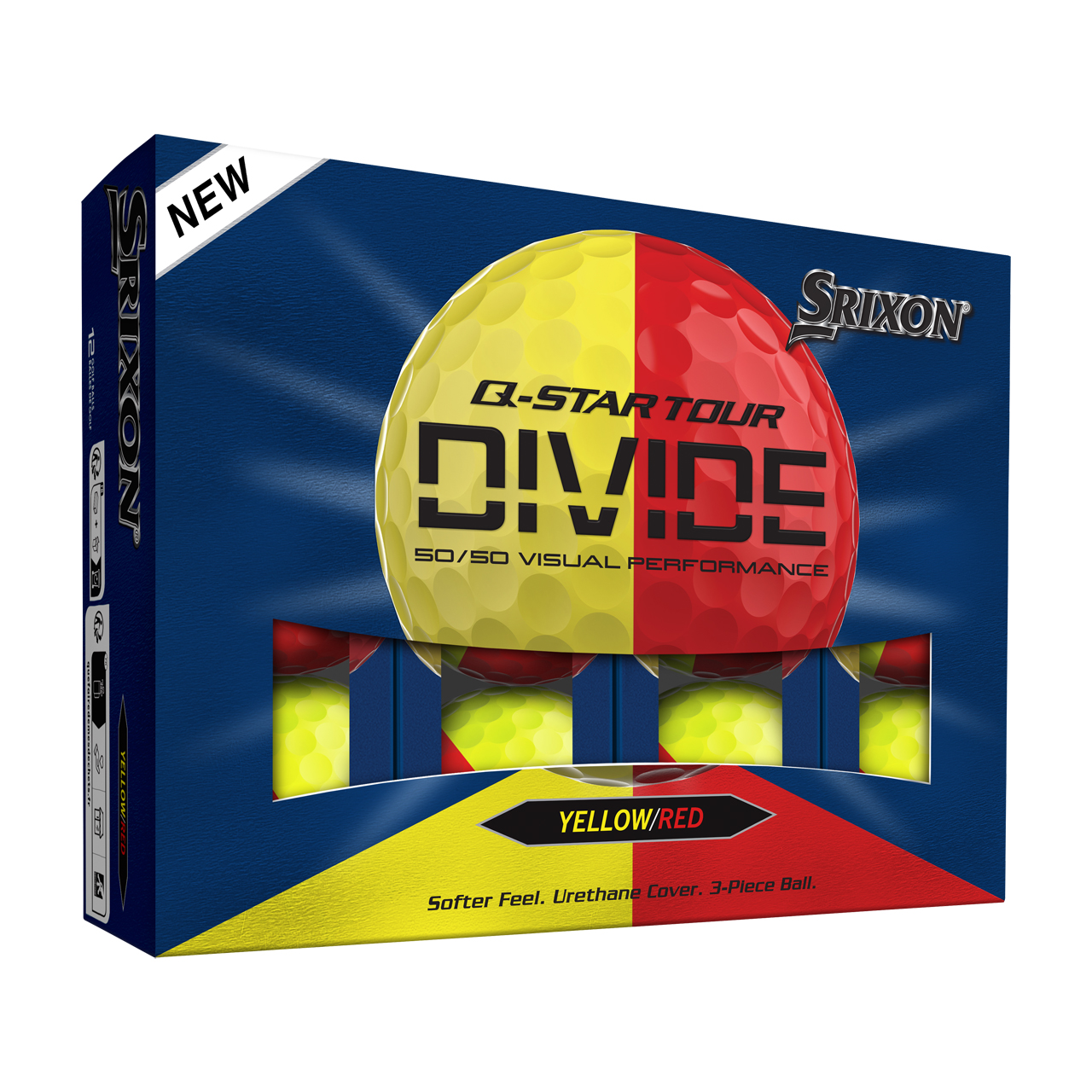 Q-Star Tour Divide, Bälle 3-Pack - yellow_red