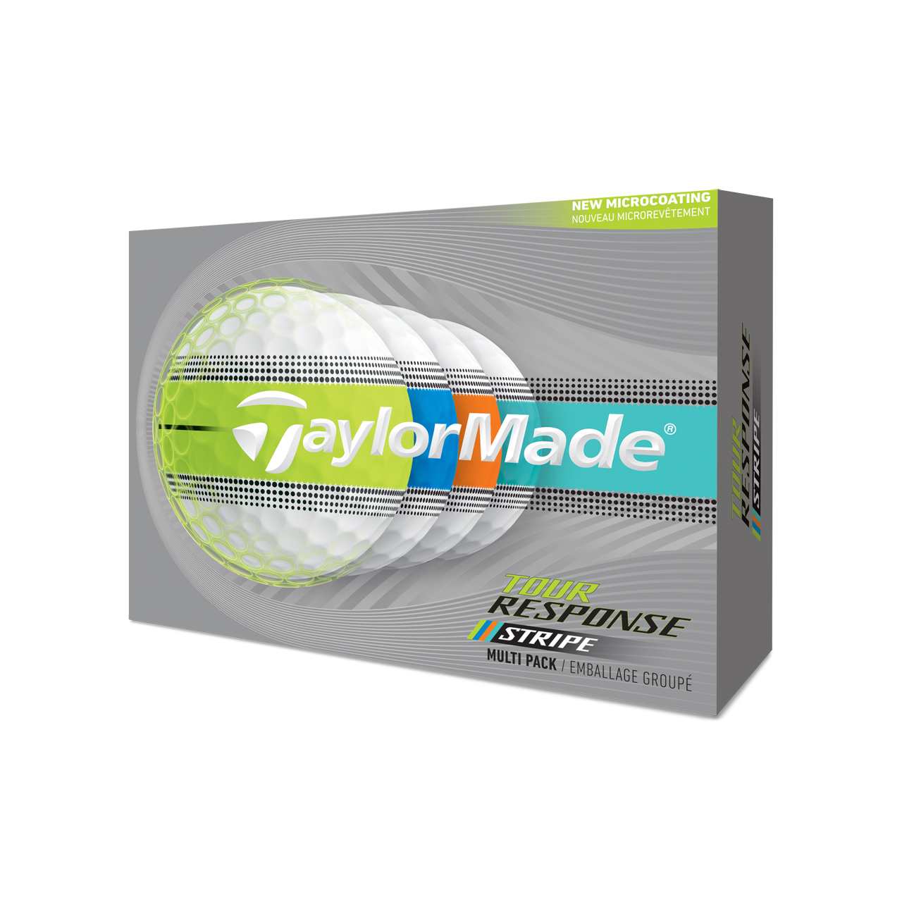 Tour Response Stripe, Bälle 3-pack - neon_multi