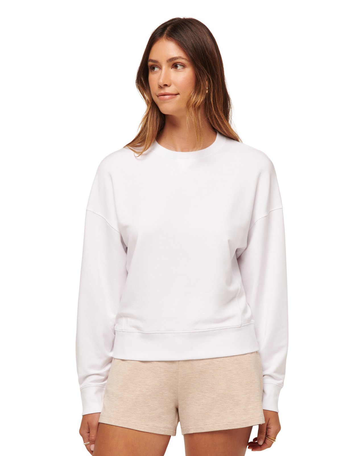 Cloud Terry, Pullover, Damen - white