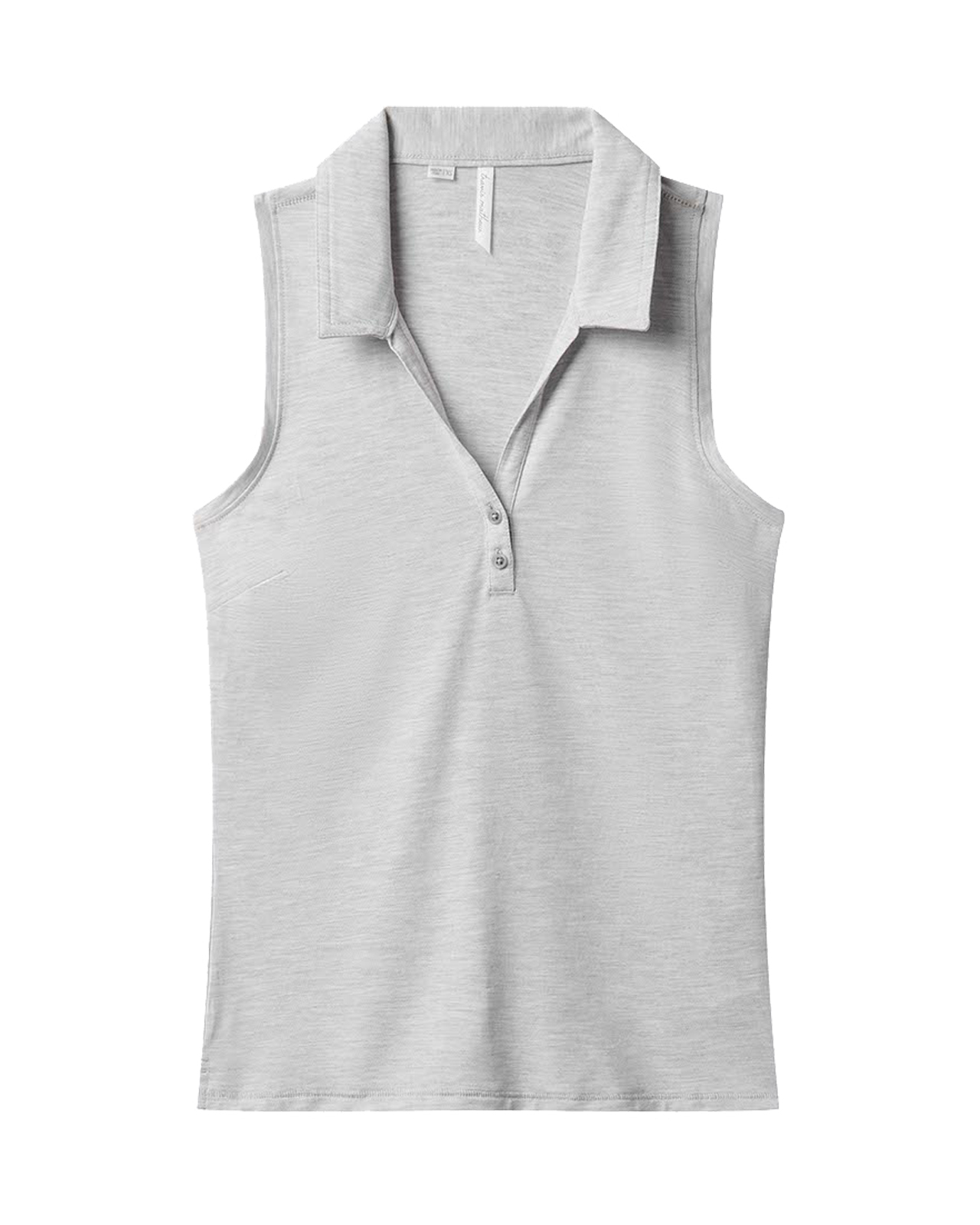 Featherweight, Ärmelloses Polo, Damen - heather_light_grey